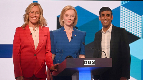 Първи TV дебат между кандидатите за наследник на Борис Джонсън