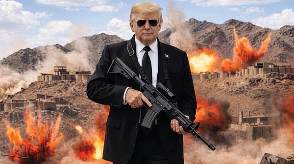 Тръмп си пусна картинка с картечница, заплаши Иран, че е свършил с доброто