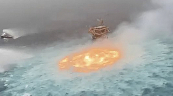 Теч от подводен газопровод ”подпали” Мексиканския залив /видео/