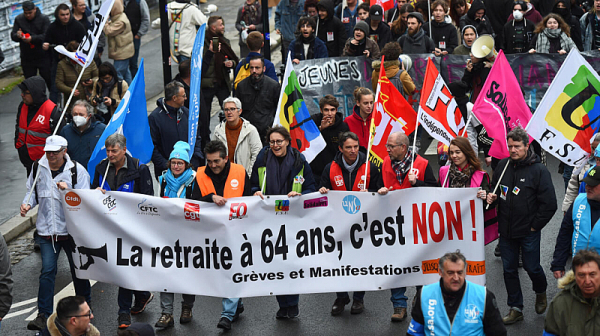 Пореден ден на протести във Франция срещу пенсионната реформа на Макрон