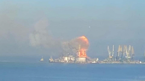 Украйна: Унищожихме руския десантен кораб Орск в Бердянск