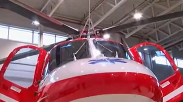 Първи тренировъчен полет на хеликоптера за спешна медицинска помощ