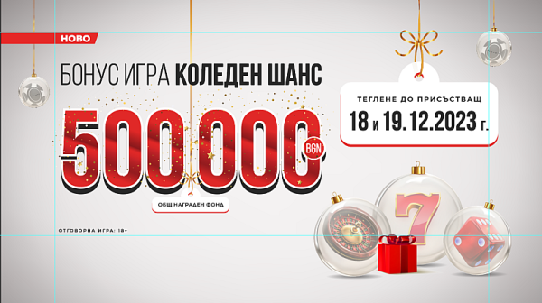 Играта Коледен шанс на игрални зали WINBET обещава награди за 500 000 лв.