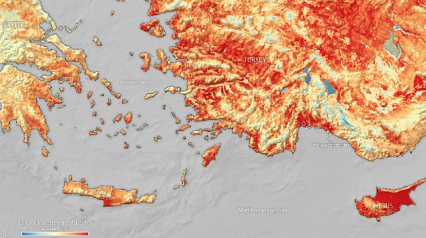 Над 50°C на земната повърхност в Турция и Кипър