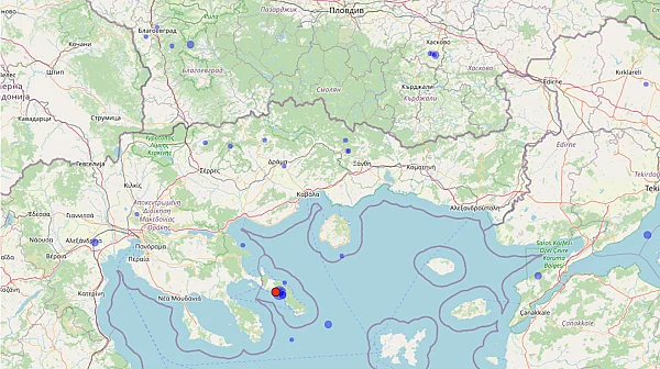 Земетресение в Егейско море, усетихме го в България