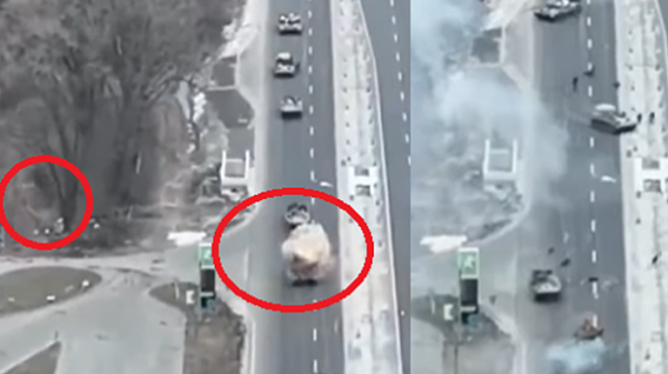 Украински дронове взривяват руски конвои с танкове