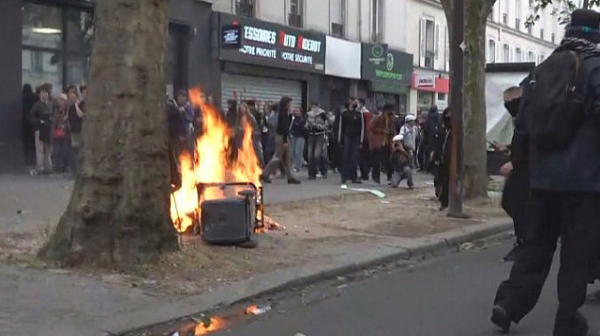 Протести срещу крайната десница във Франция, сблъсъци с полицията