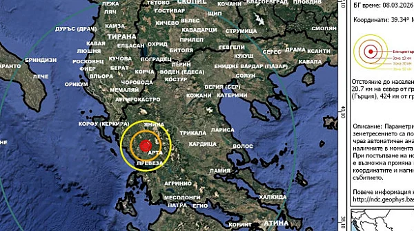 Земетресение с магнитуд 5.3 разлюля Северна Гърция