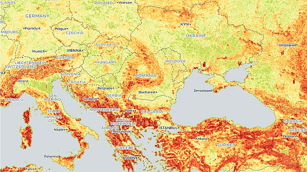 FireScope AI: Българска система прогнозира риска от пожари в цяла Европа
