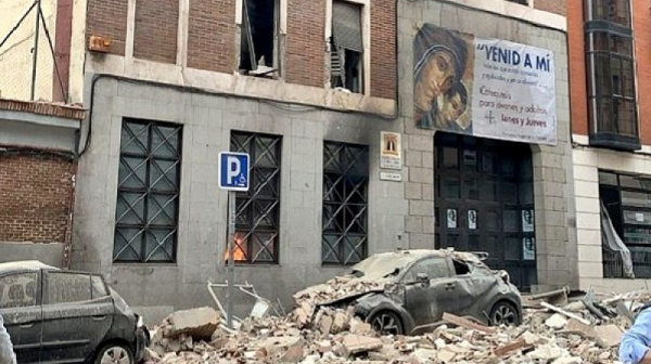 Няколко ранени след експлозия в центъра на Мадрид