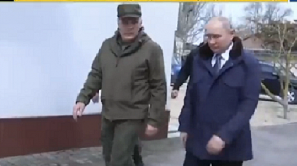 Руска прапаганда е, че Путин е посетил Луганска и Херсонска области