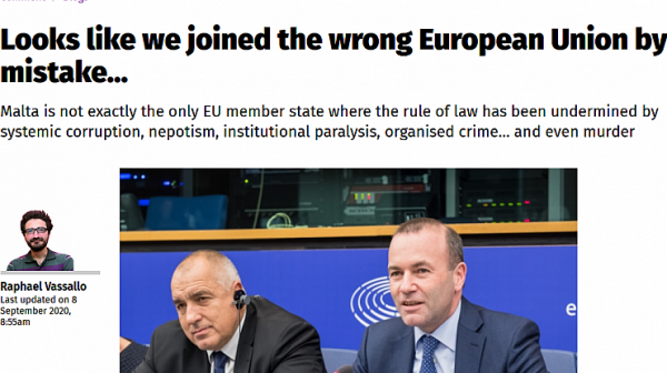 MaltaToday с убийствен анализ за България: Изглежда, че по грешка се присъединихме към грешния Европейски съюз