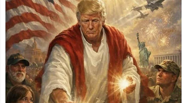 „Мислех, че е лекар“: Тръмп обясни защо е публикувал снимка на себе си като Исус