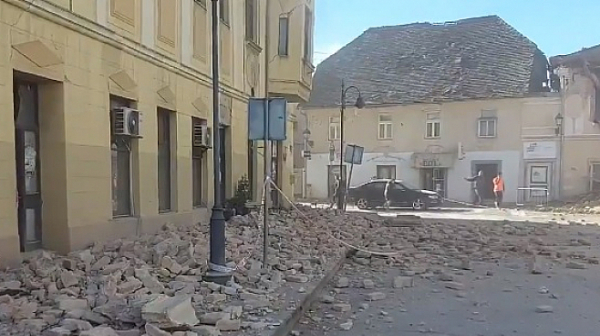 Земетресение от над 6 по Рихтер разтърси Хърватия
