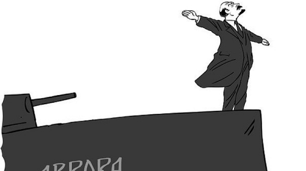 Крум Зарков предупреди за буря, но чу ли го някой? Радев в „като две капки вода“ - и крайцера „Аврора“, и Ленин