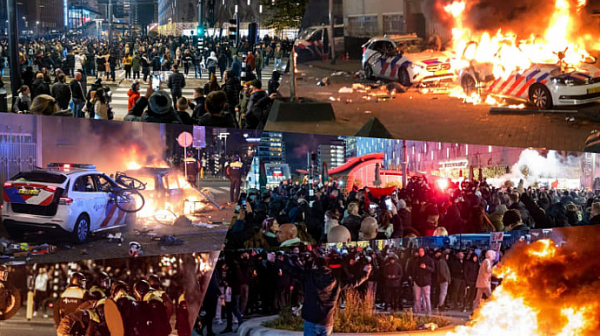 Протестиращи срещу полицията в Ротердам: „Оргия на насилието“