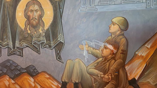 Русия строи църкви в прослава на войната с икони на военни като светци