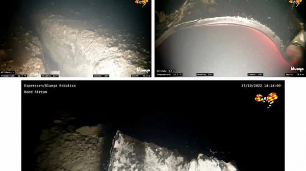 50 метра от “Северен поток” са били отнесени при взривовете /видео/