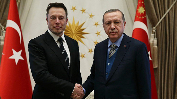 Ердоган е предложил на Мъск изграждането на завод на ”Тесла” в Турция