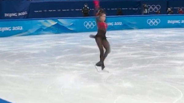 15-годишната фигуристка Камила Валиева направи първия четворен скок на Олимпиада