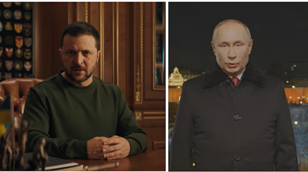 Какво казаха Зеленски и Путин в новогодишните си речи? /видео/