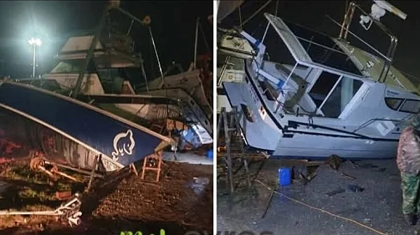 Торнадо и ветрове до 155 км/ч удариха Гърция, фериботите бяха спрени