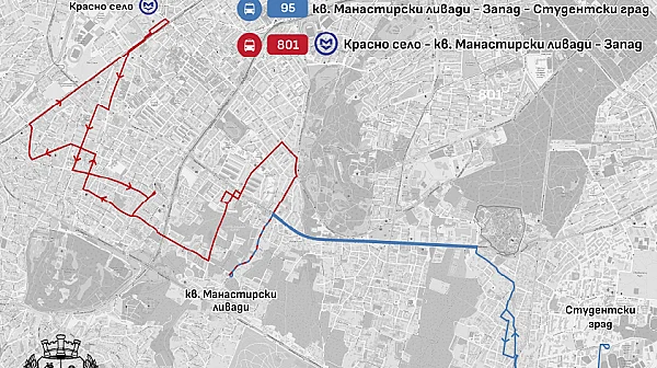 Пускат нова автобусна линия между „Манастирски ливади“ и „Студентски град“